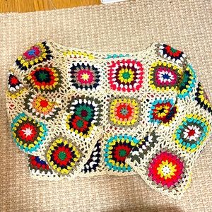crochet granny square sweater
